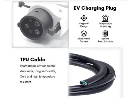 Carregador Portatil EV Bomern 16A 3.5KW Ecrã 2.8" com APP BT WIFI - Image 8