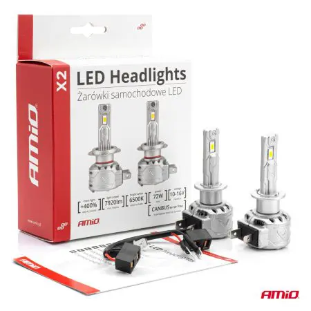 Kit Led Amio H1 X2 72W 6500K 7920lm CANBUS (DUO) - Image 3