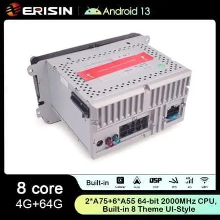 Rádio Erisin Android 13 MT8667 4GB 64GB VW 8" HD CPW DSP - Image 3