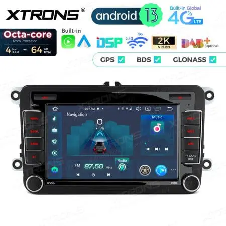 Rádio Xtrons Android 13 7" Octa-Core VW Skoda e Seat 4GB 64GB - Image 2