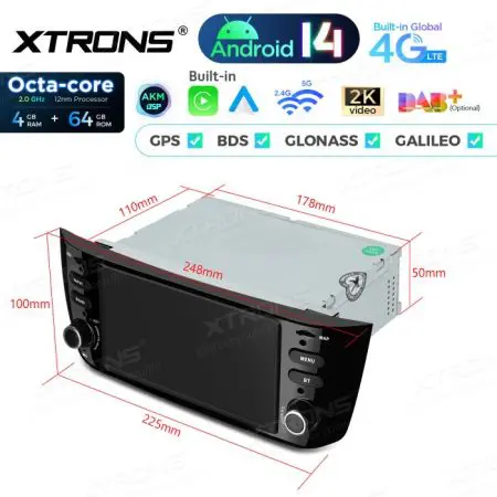 Rádio Xtrons Android 14 6.2" Octa-Core 4GB 64GB Fiat Punto Fiat Linea (2012-2016) - Image 12