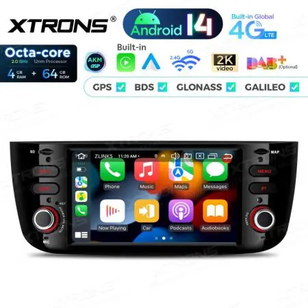 Rádio Xtrons Android 14 6.2" Octa-Core 4GB 64GB Fiat Punto Fiat Linea (2012-2016) - Image 7