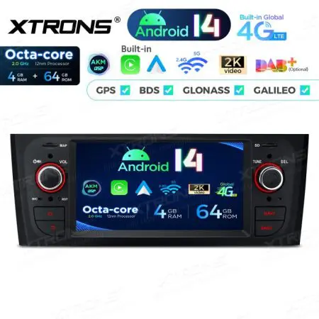Rádio Xtrons Android 14 6.1" Octa-Core 4GB 64GB Fiat Grande Punto (2005-2009) Linea (2007-2011) - Image 4