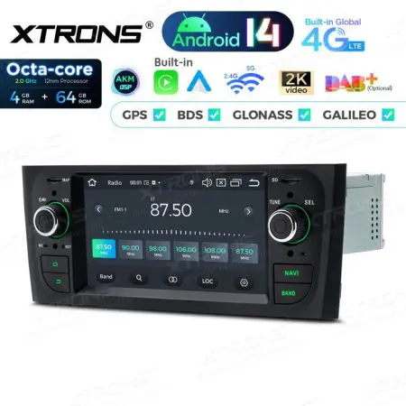 Rádio Xtrons Android 14 6.1" Octa-Core 4GB 64GB Fiat Grande Punto (2005-2009) Linea (2007-2011) - Image 8
