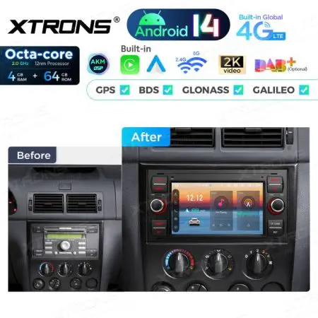 Rádio Xtrons Android 14 7" Octa-Core Ford Focus Transit Fiesta (2005-2008) 4GB 64GB - Image 10