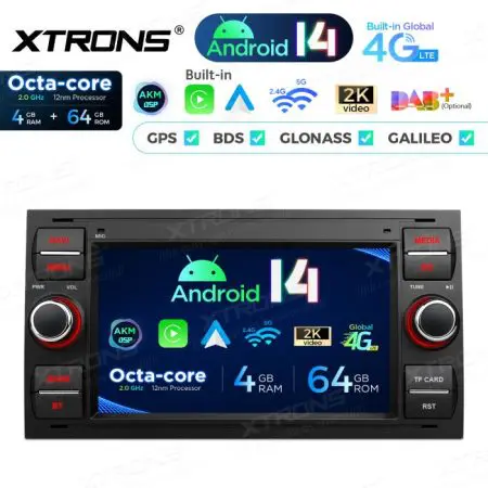 Rádio Xtrons Android 14 7" Octa-Core Ford Focus Transit Fiesta (2005-2008) 4GB 64GB - Image 4