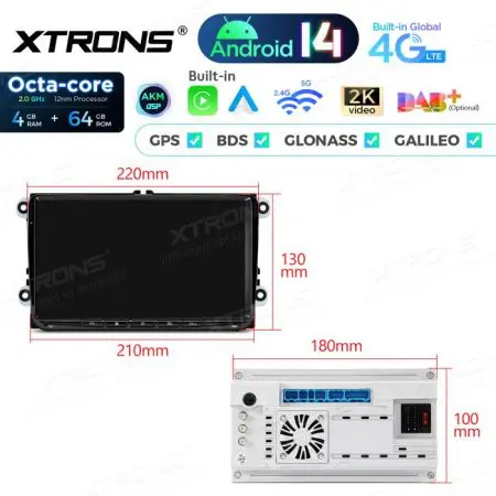 Rádio Android 14 9" Octa-Core VW, Skoda e Seat 4GB 64GB - Image 10