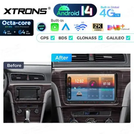 Rádio Android 14 9" Octa-Core VW, Skoda e Seat 4GB 64GB - Image 12