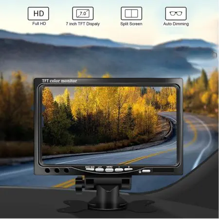 Monitor Auto IPS 7" HD c/ Camera AHD VAN Cabo 10m - Image 3