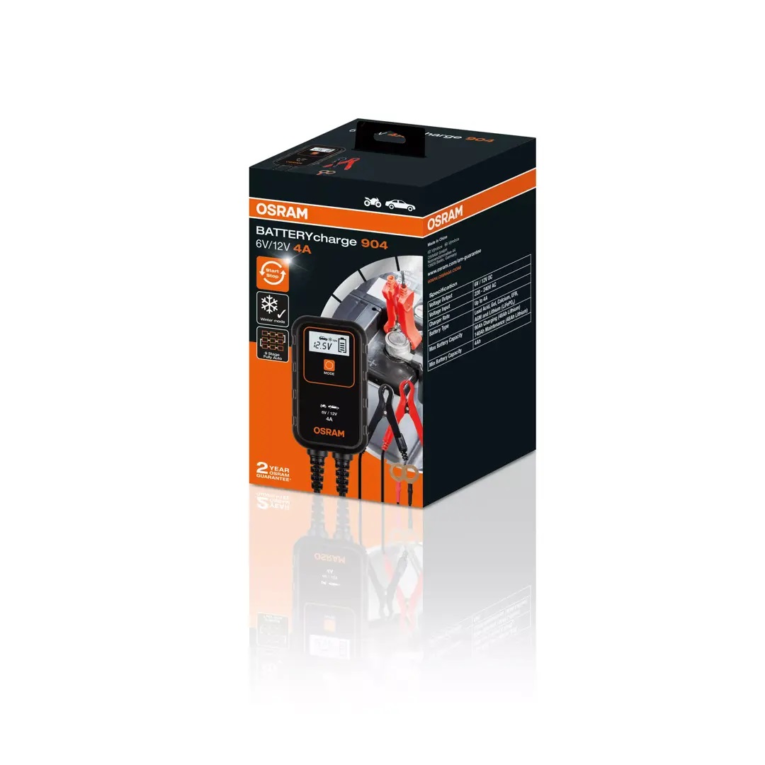 Carregador de Bateria Inteligente OSRAM 904 6v/12v 4A - Image 4