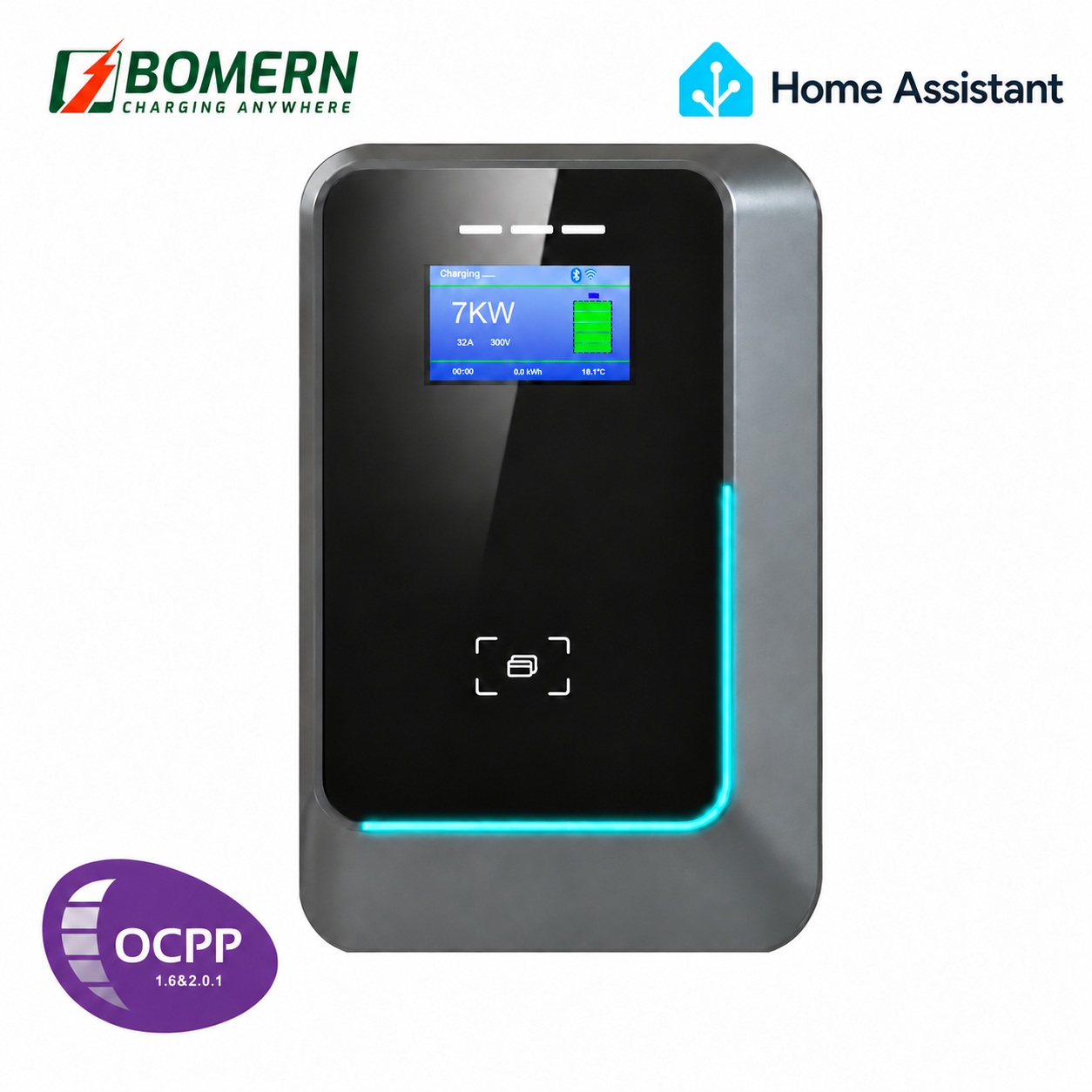 WallBox EV Bomern BMMUT2 7KW APP BT WIFI RCD Type B (Load) - Image 3