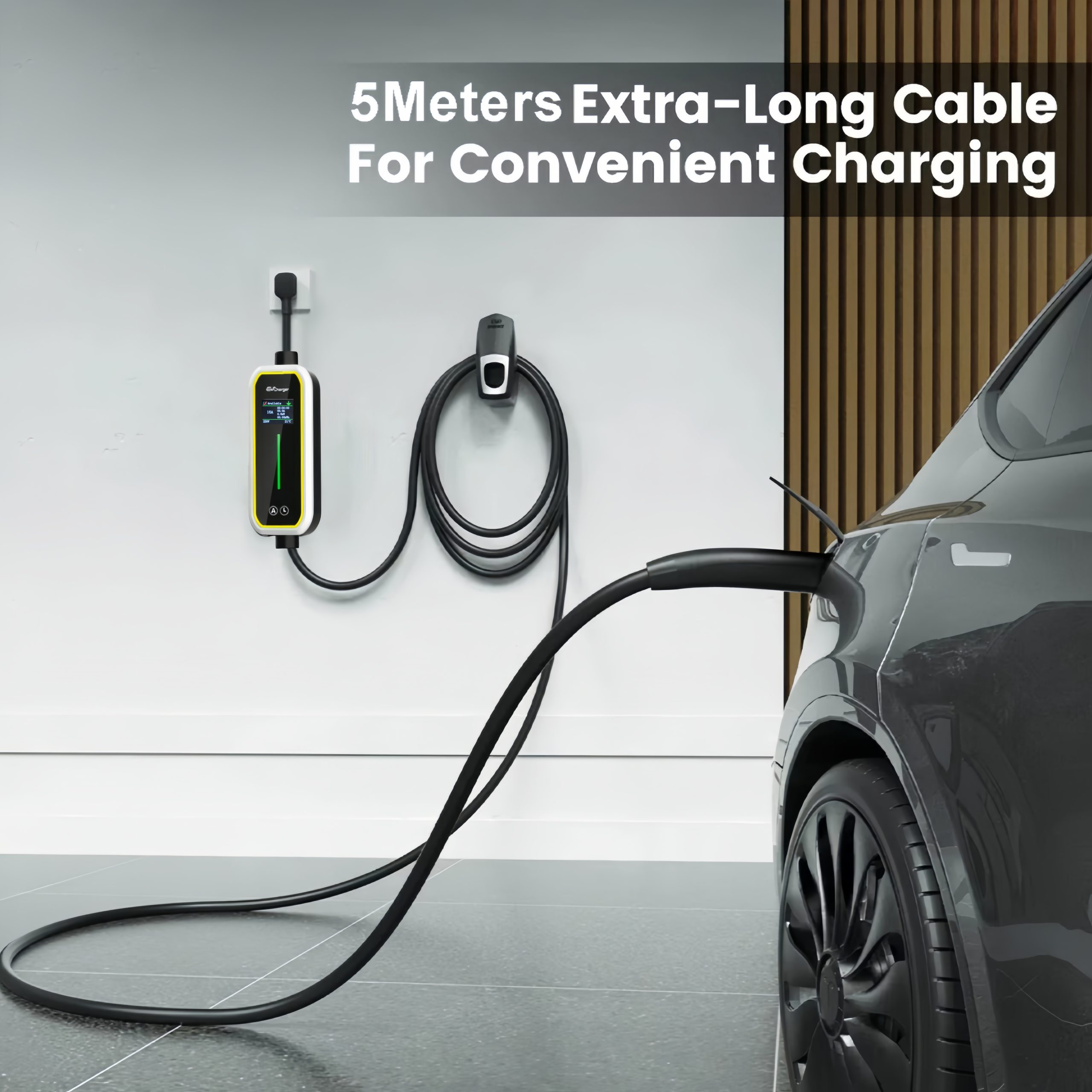 Carregador Portatil EV Bomern 16A 3.5KW Ecrã 1.8" - Image 4