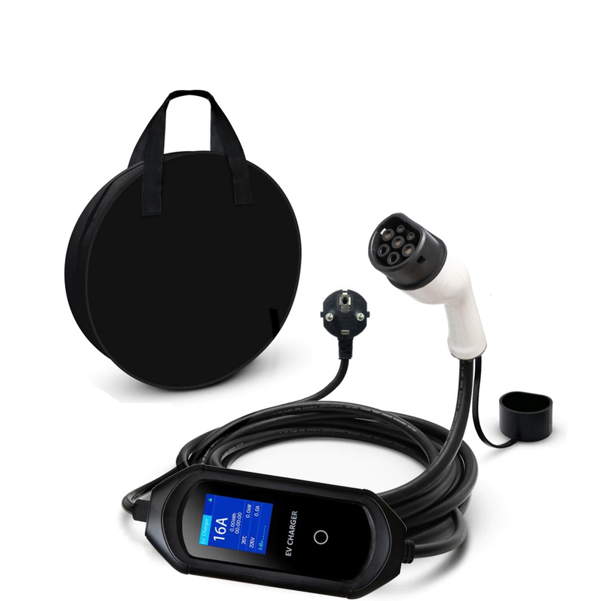 Carregador Portatil EV Bomern 16A 3.5KW Ecrã 2.8" APP BT WIFI 10m Cabo - Image 2