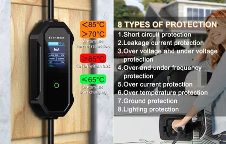Carregador Portatil EV Bomern 16A 3.5KW Ecrã 2.8" com APP BT WIFI - Image 17