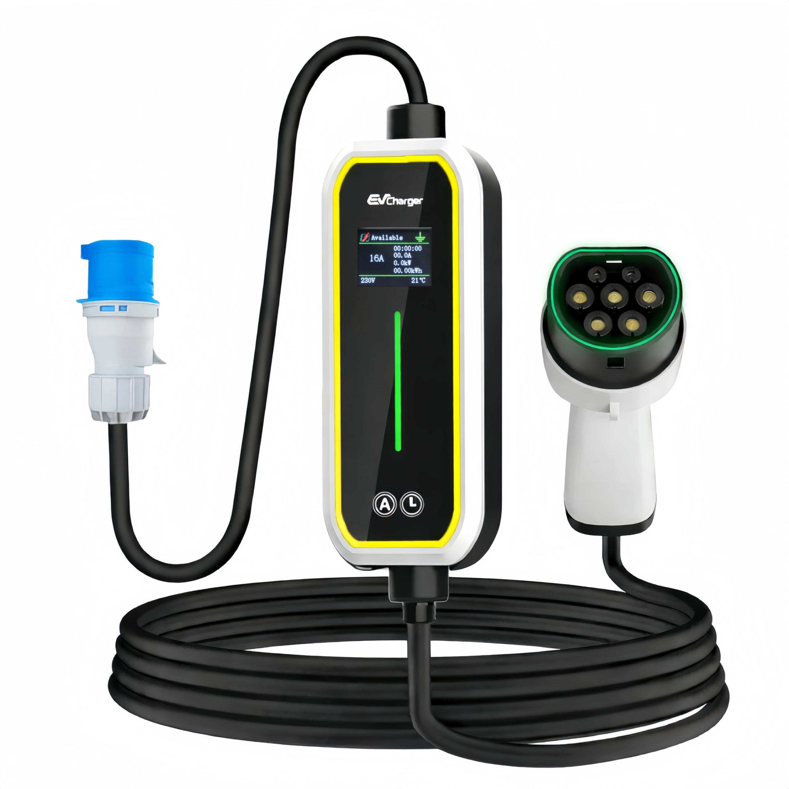 Carregador Portatil EV Bomern 32A 7KW Ecrã 1.8" 10m Cabo - Image 3