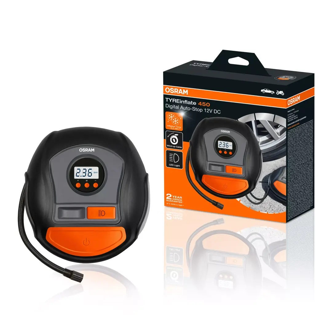 Compressor Digital Compacto Osram 12v 120W 100PSI