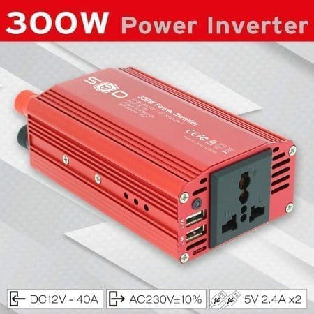 Conversor Corrente 12v-230v Swiss Drive 300W com Garras e USB - Image 3
