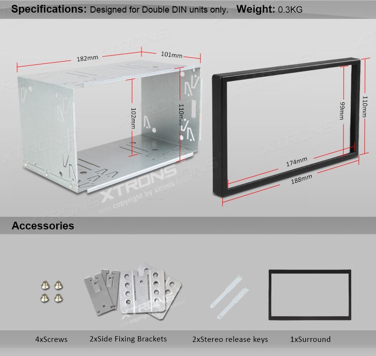 Caixa Duplo DIN Universal 180x110mm - Image 4