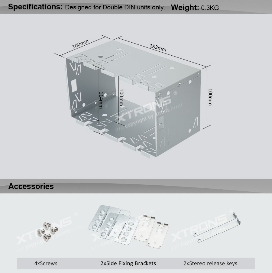 Caixa Duplo DIN Universal 180x114mm s/ Aro - Image 3