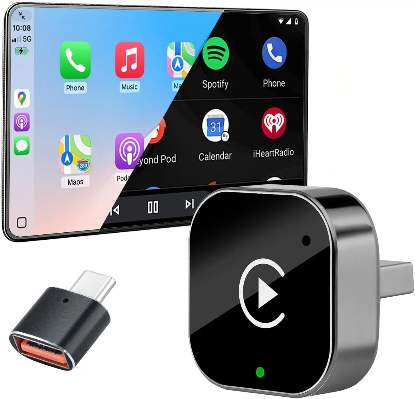 Módulo Conversão Car Play Android Auto Wireless SLIM - Image 2