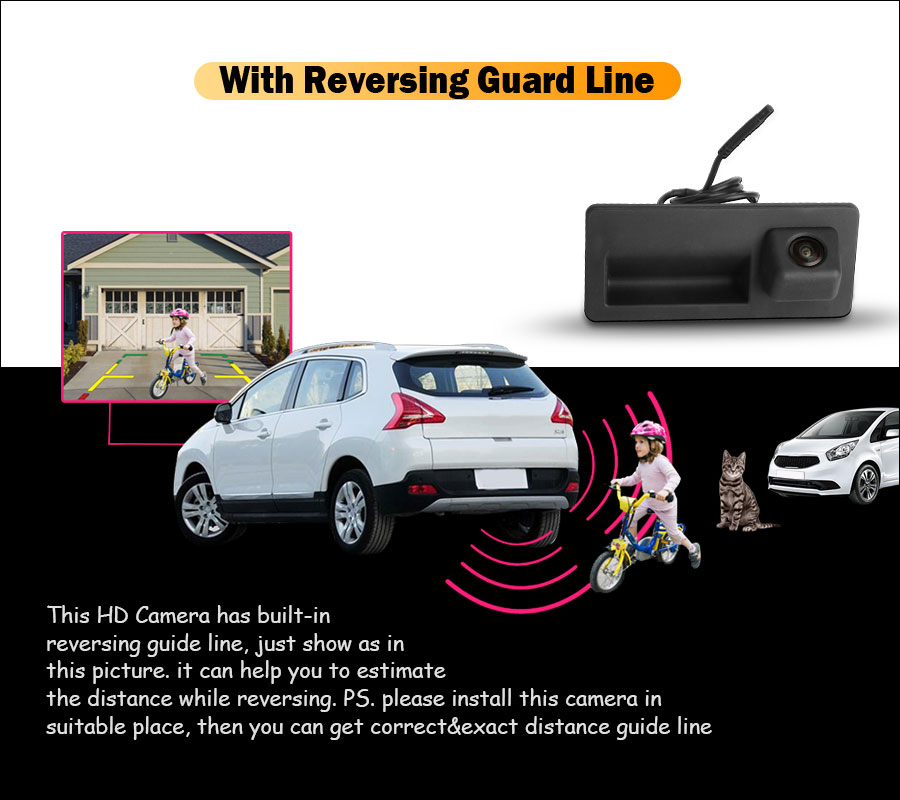 Câmera Traseira HD Pega Mala Audi A3 8V / A4 B8 / A6 C7 / VW Passat B6 B7 - Image 5