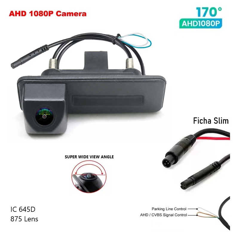 Camera Traseira Audi A1 AHD 1080p 170º IC 645D 1007 Lens