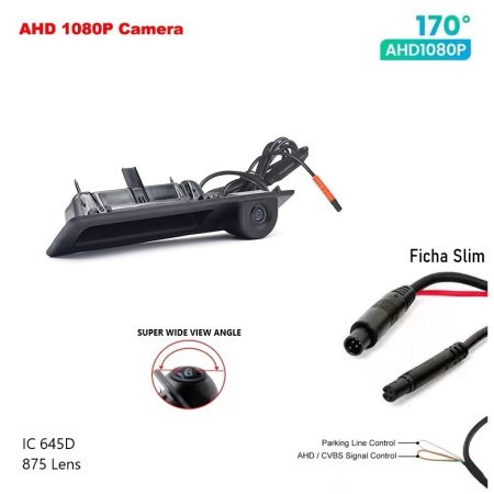 Camera Traseira BMW Série F AHD 1080p 170º IC 645D 875 Lens