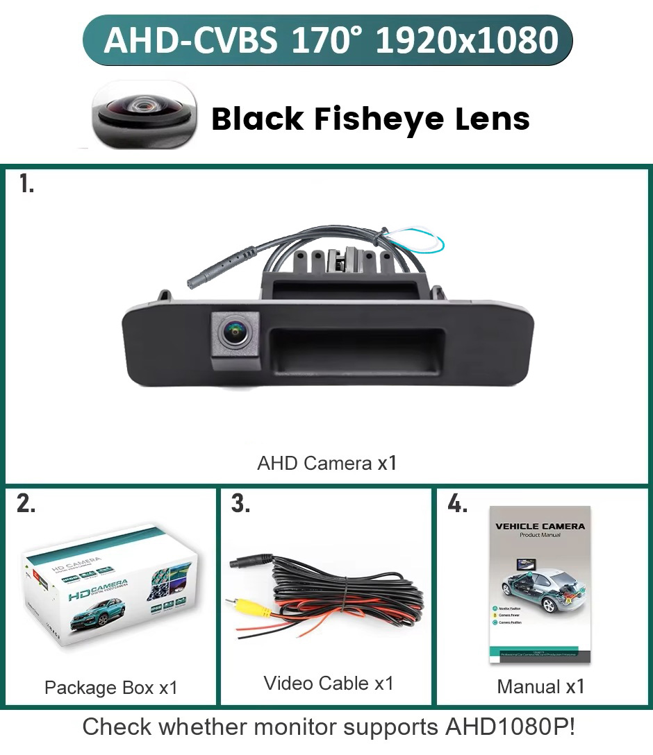 Camera Traseira Mercedes Classe A CLA GLA C W205 AHD 1080p 170º IC 645D 1007 Lens - Image 3