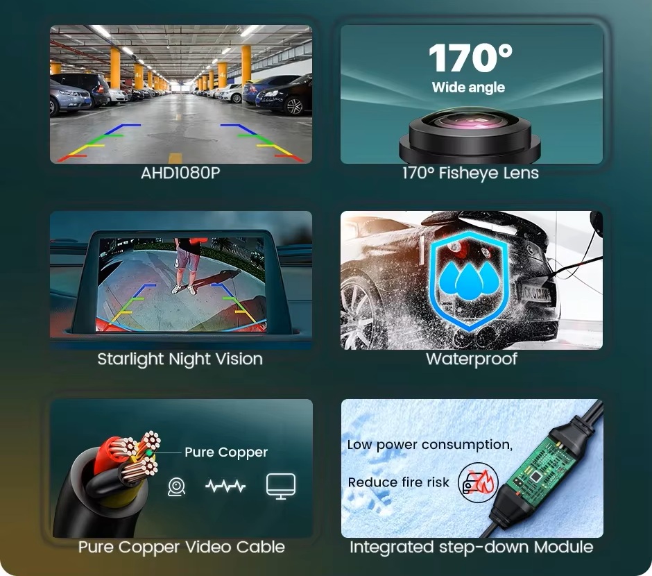 Camera Traseira Mercedes Classe A CLA GLA C W205 AHD 1080p 170º IC 645D 1007 Lens - Image 9