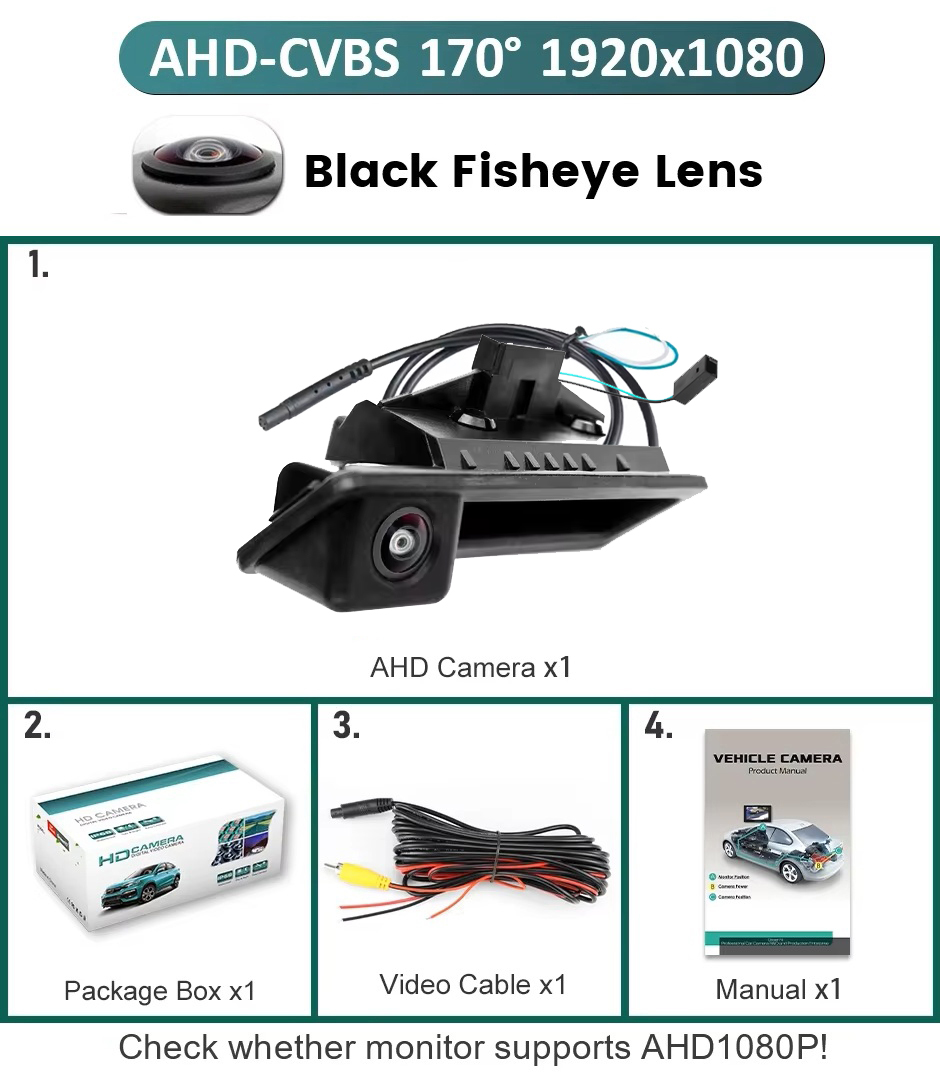 Camera Traseira BMW E Series AHD 170º NTSC 30fps 1080P/CVBS - Image 11