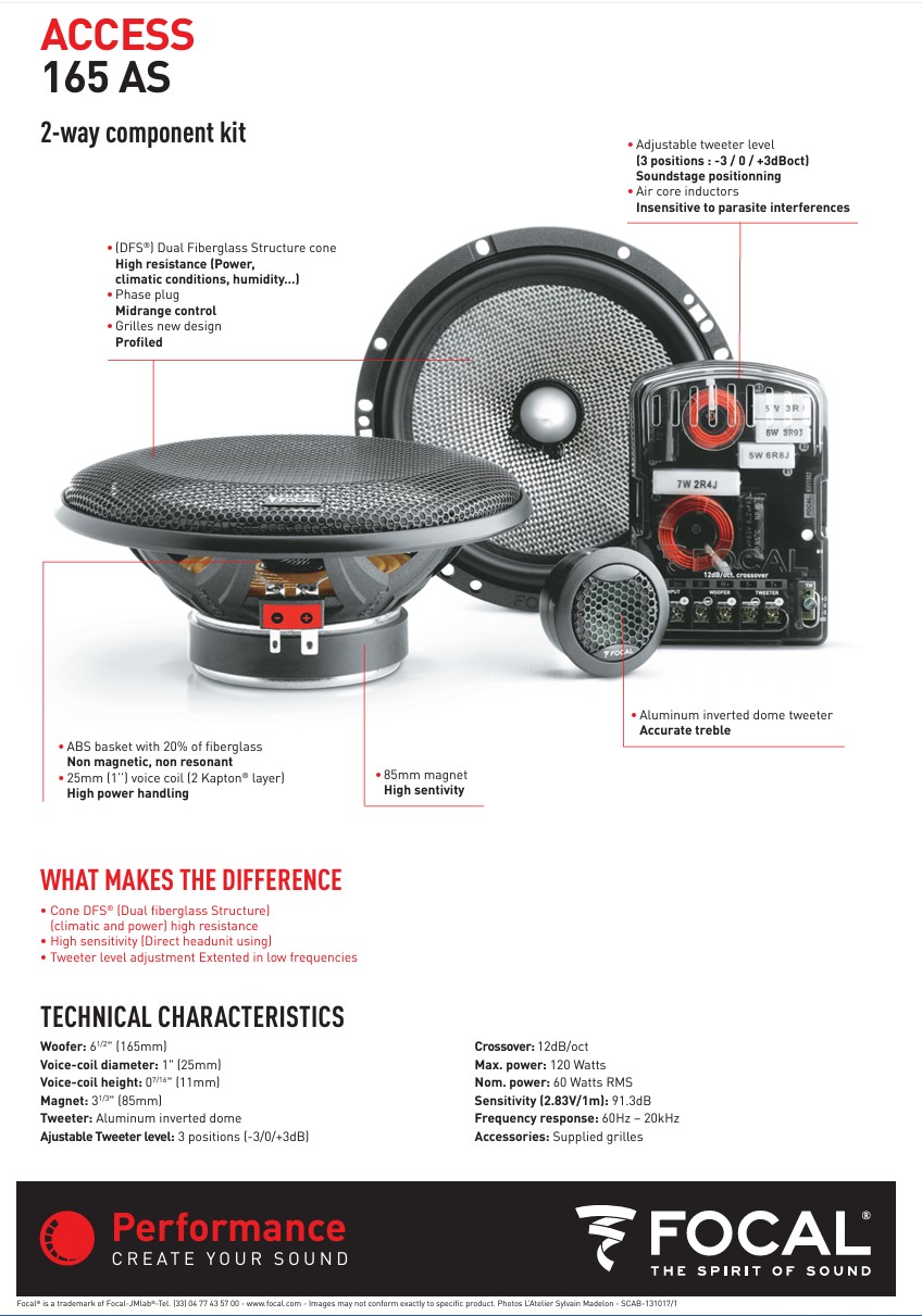 Colunas 16cm 2 Vias Focal Access 165AS - Image 5
