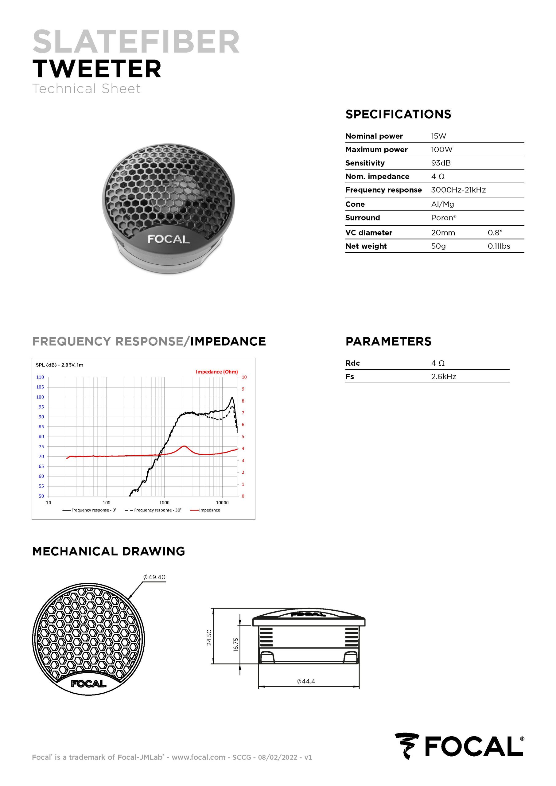 Colunas 16cm 2 Vias Separadas Focal Slatefiber PS 165SF - Image 10