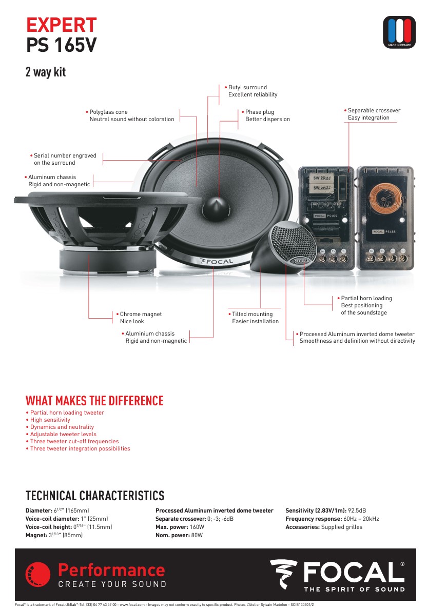 Colunas 16cm 2 Vias Separadas Focal Expert PS 165V1 - Image 6