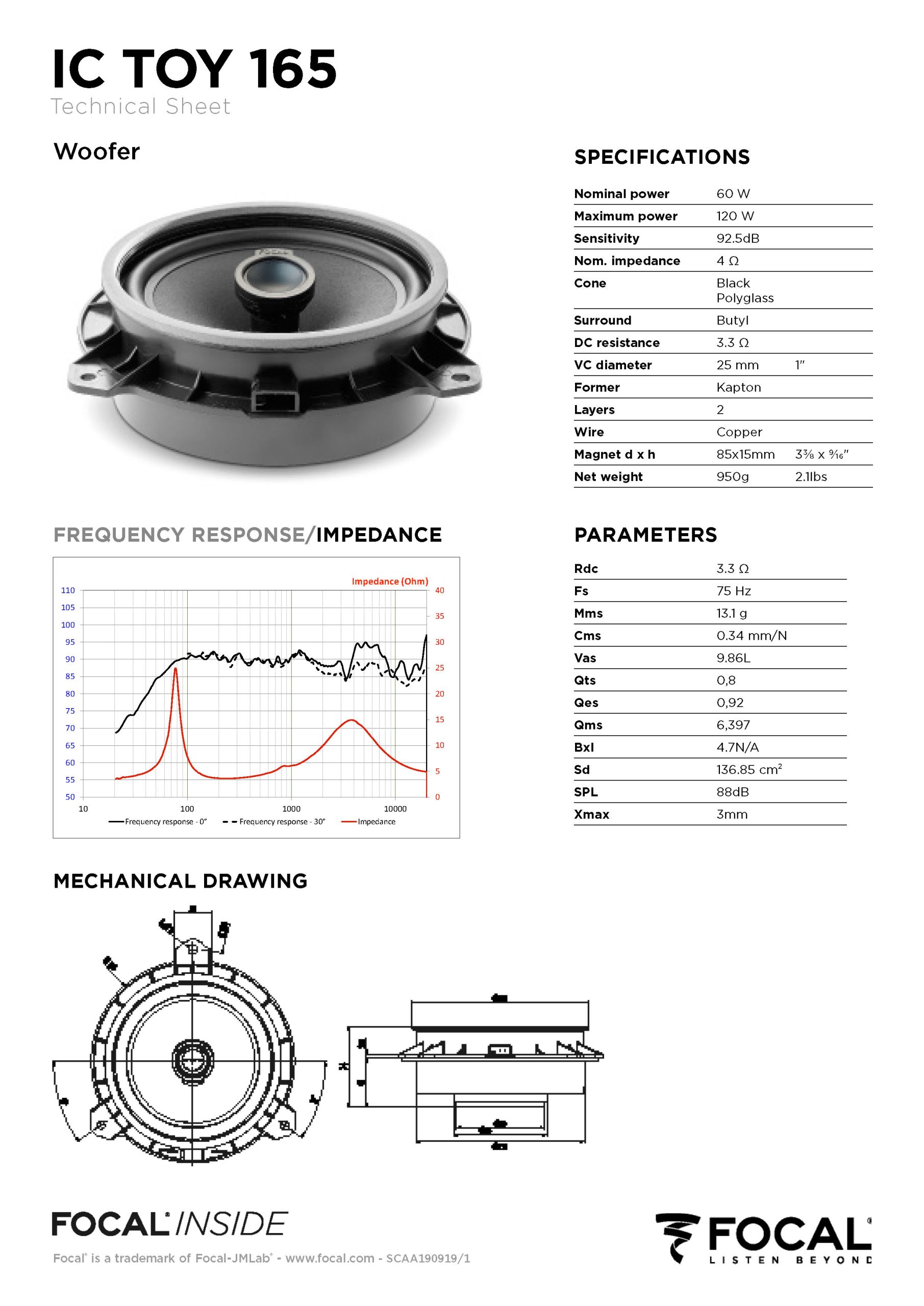 Colunas 16.5cm Coaxiais Focal Integration Toyota - Image 6