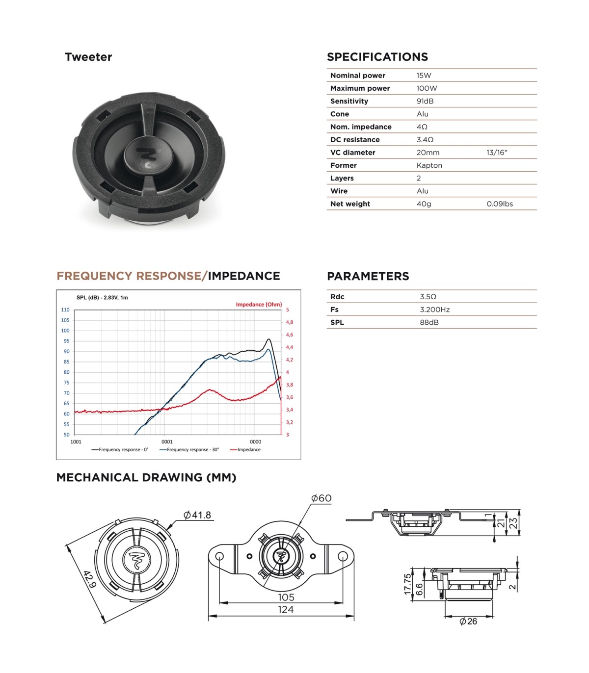 Colunas 17cm 2 Vias Separadas Focal Inside Toyota - Image 5