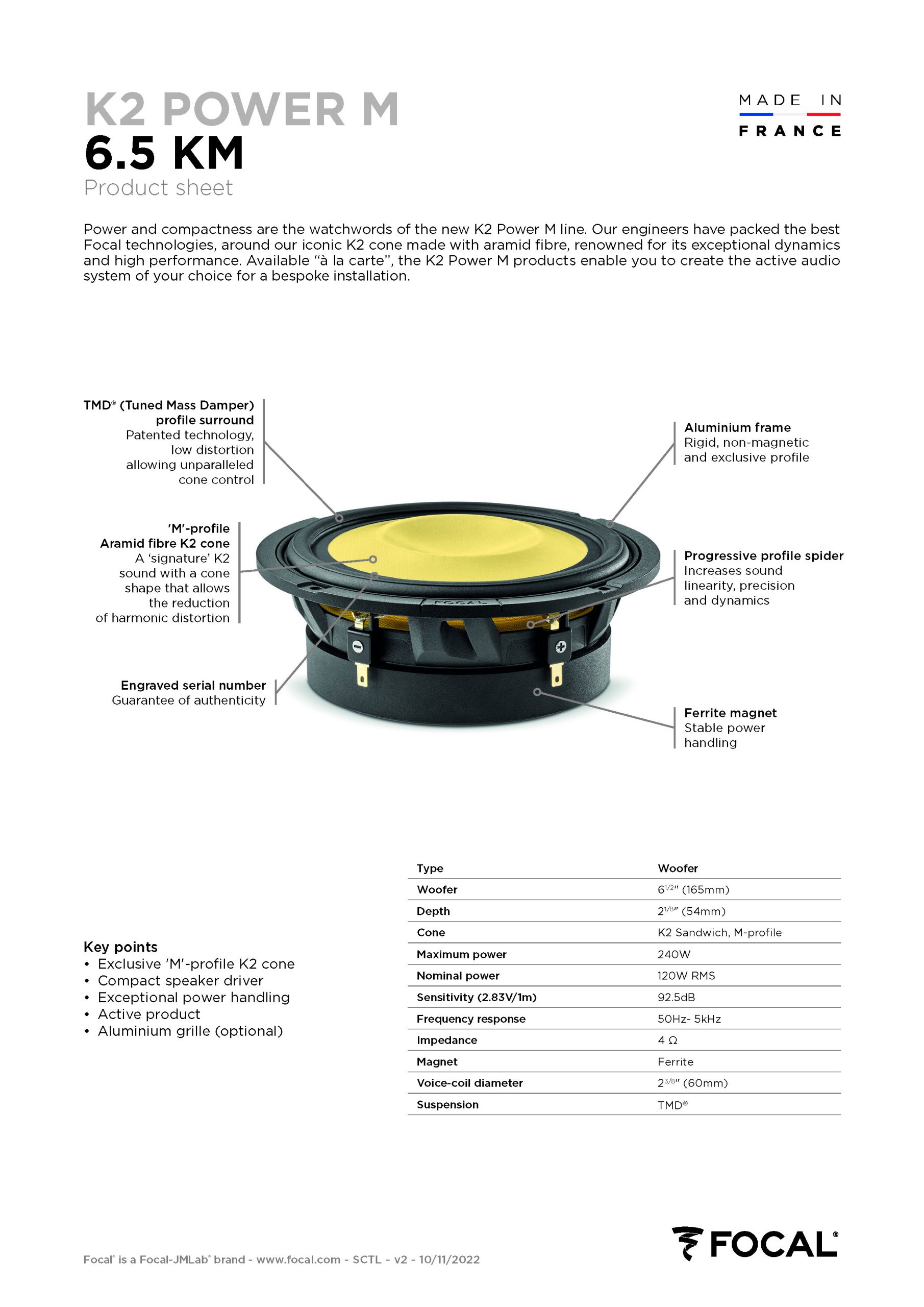 Woofers 16,5cm Focal K2 Power M 6.5 KM - Image 4