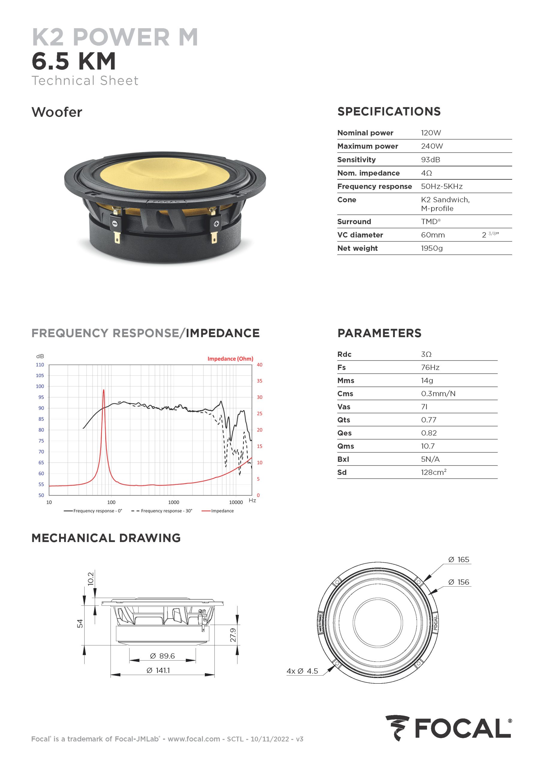 Woofers 16,5cm Focal K2 Power M 6.5 KM - Image 5