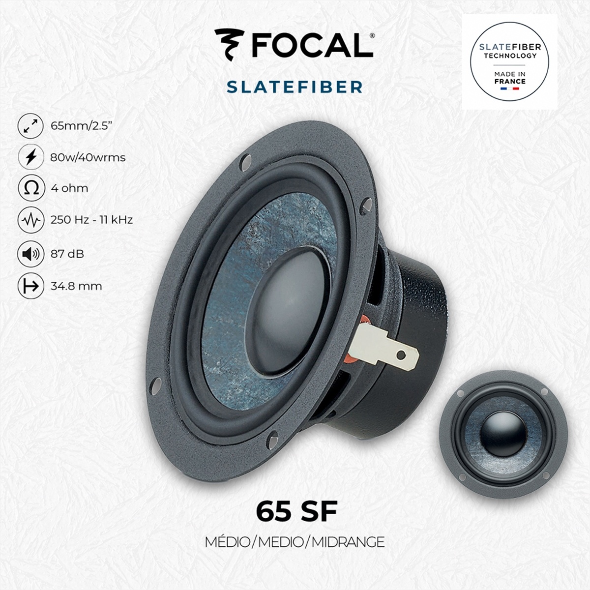 Kit Médios Focal Slatefiber 65SF 65mm - Image 3