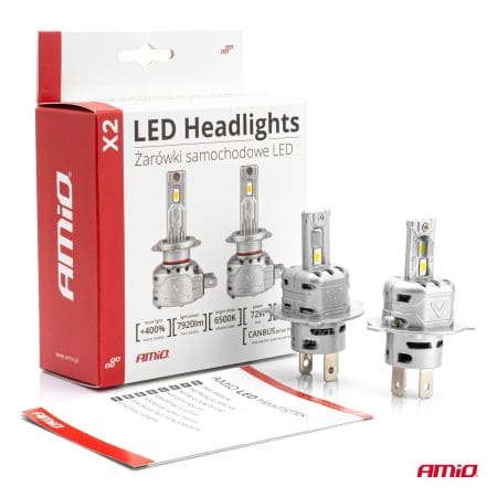Kit Led Amio H4 X2 72W 6500K 7920lm Canbus (DUO) - Image 4
