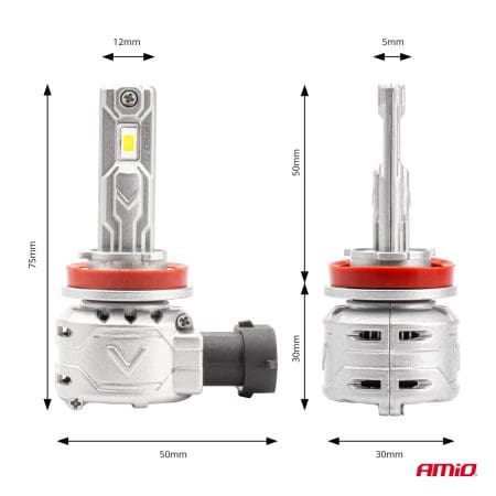 Kit Led Amio H8 H9 H11 X2 72W 6500K 7920lm CANBUS (DUO) - Image 3
