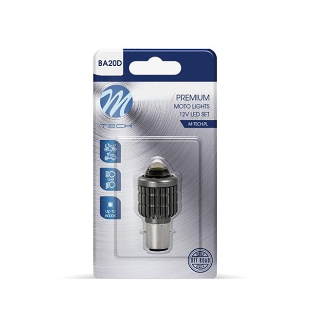 LED MTech Mota A2 BA20d 12w 12v 1400lum