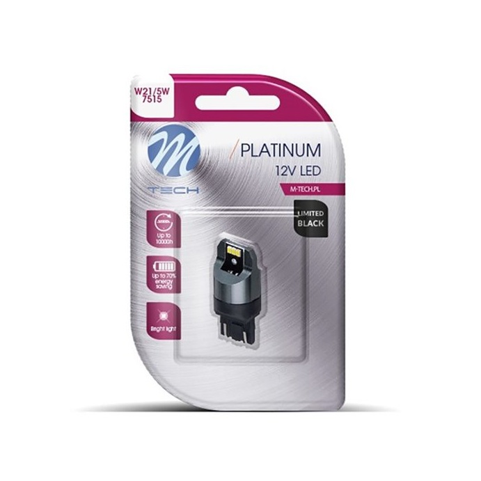 LED MTech T20 W21/5W Black 6x3020SMD 12v Branco - Image 2