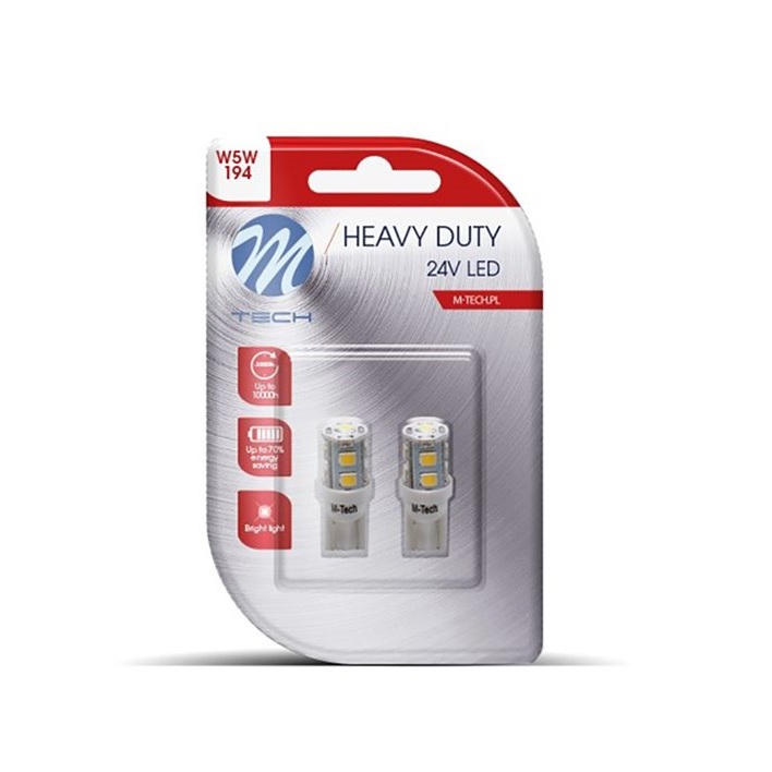 LED MTech W5W 9 SMD2835 24v (PAR)