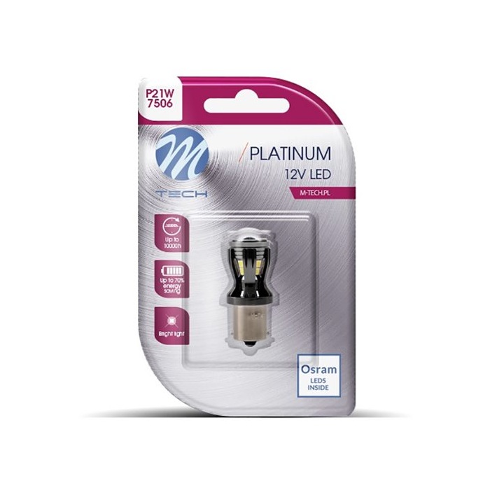 LED MTech Platinum BA15S 14x2835SMD 12v-24v Branco CANBUS