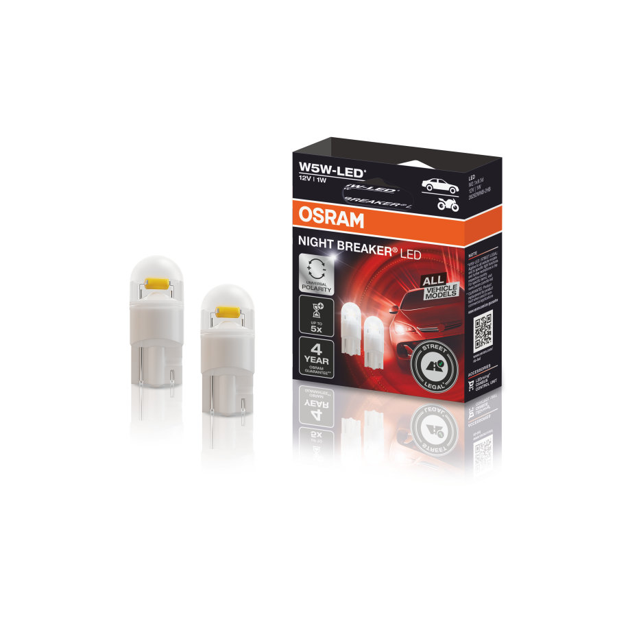 Lâmpadas Night Breaker Led Osram W5W Car Specific (DUO) - Image 2