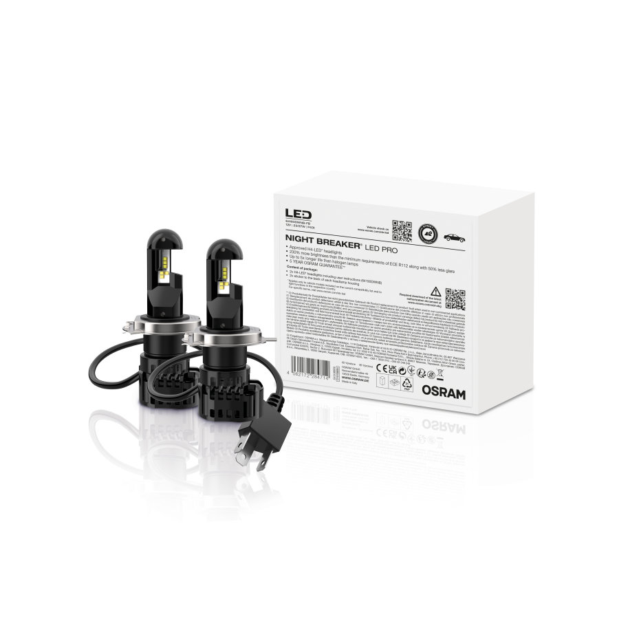 Kit Led Osram N-Breaker 12v 27/23W 6000K H4 (DUO PRO Box)