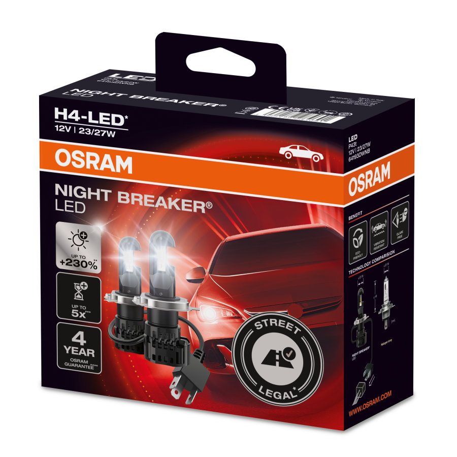 Kit Led Osram N-Breaker 12v 27/23W 6000K H4 (DUO) - Image 5