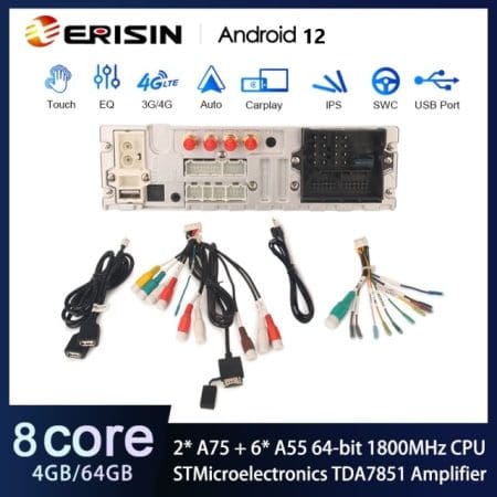 Rádio Android 12 7" Octa-Core MT8667 BMW Série 3 E90 4GB 64GB DVD DSP - Image 6