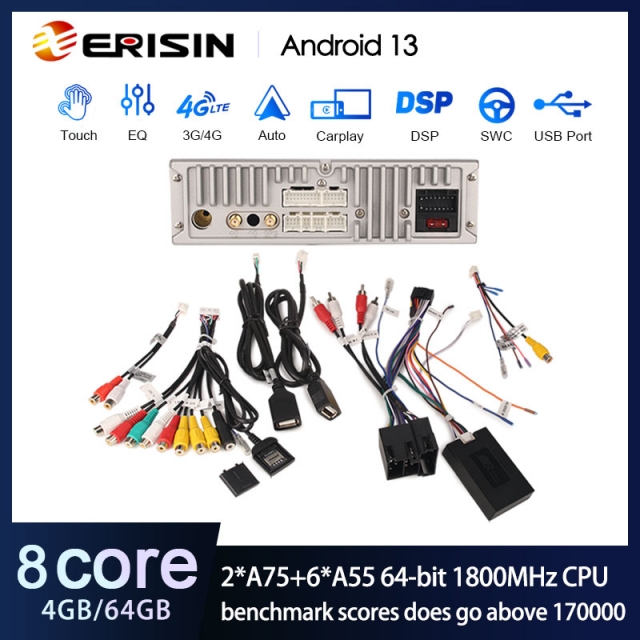 Rádio Erisin Android 13 MT8667 4GB 64GB Alfa Romeo 159 Brera Spider 7" CPW DSP - Image 6