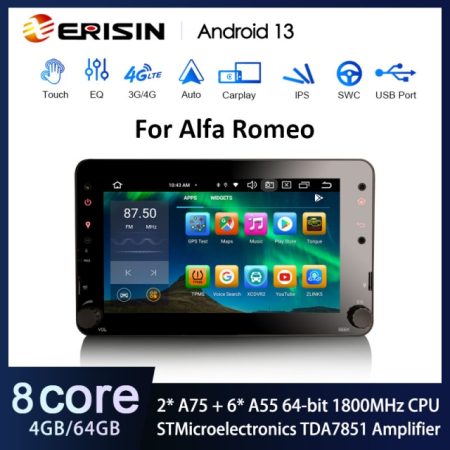 Rádio Android 13 7" MTK 4GB 64GB Alfa Romeo 159 Brera Spider CPW DSP - Image 2